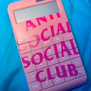 Anti Social Social Club Calculator Pink